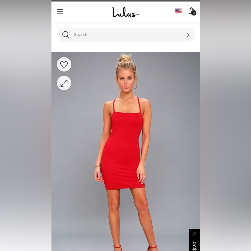 Lulus red bodycon mini dress